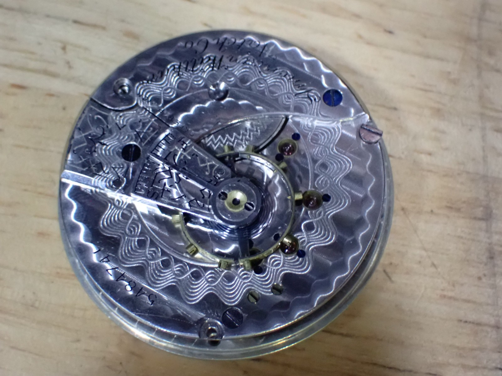 1893 Waltham 11 Jewel Manual Wind 18s Pocket Watch Movement good balance Grade 3
