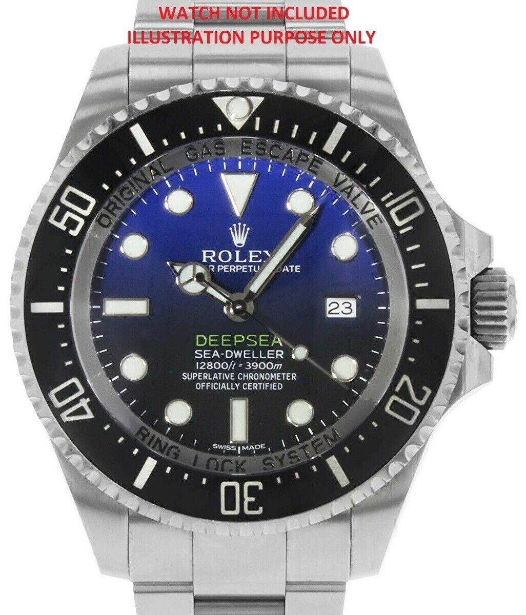 3 PEARL DOT PIP FOR BEZEL INSERT ROLEX DEEPSEA 116660 WATCH BLUE LUMINOUS USA