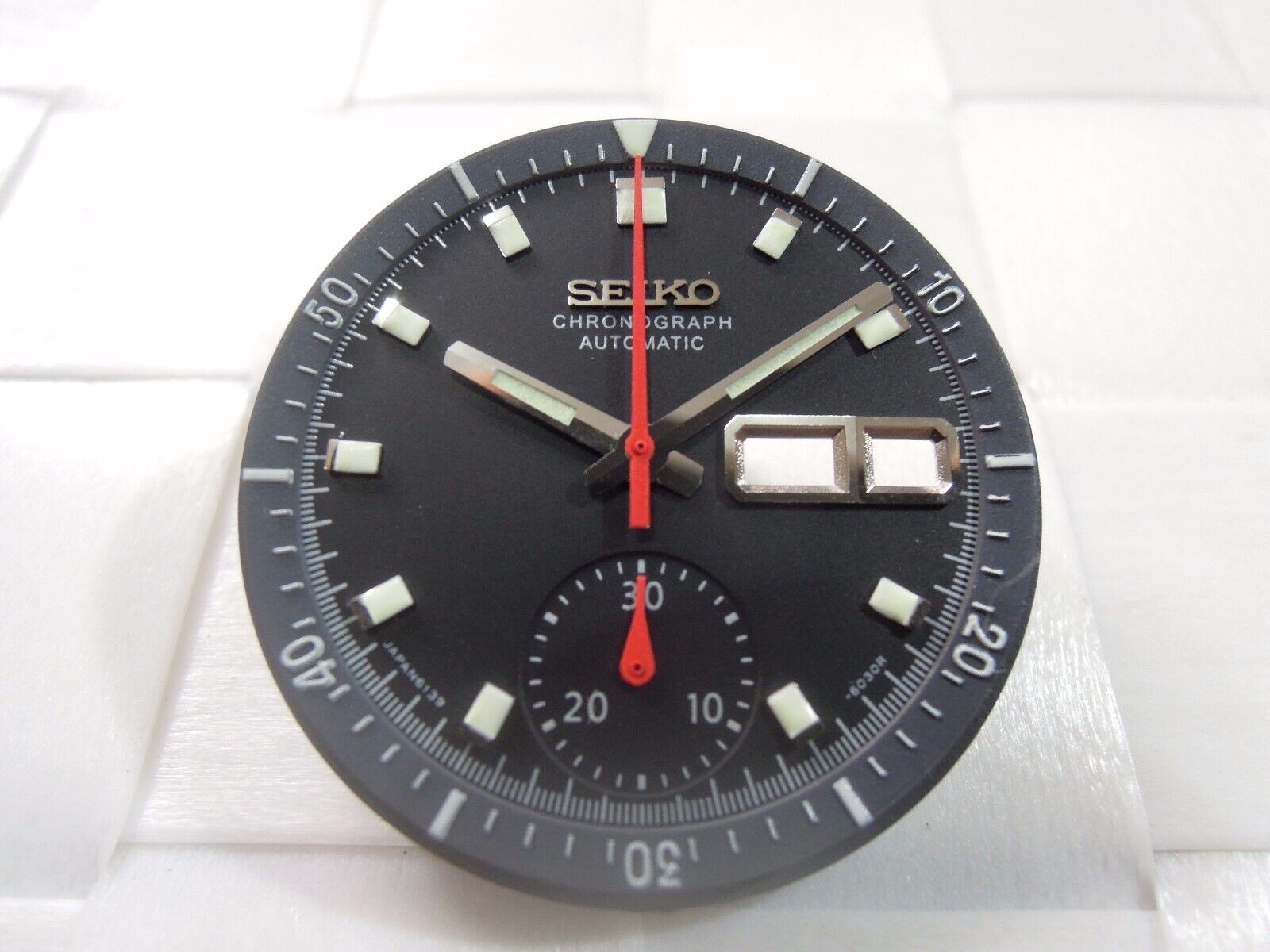 NEW BLACK DIAL,HANDS,ROTATING BEZEL PEPSI POGUE CHRONOGRAPH 6139-6002/6000/6009
