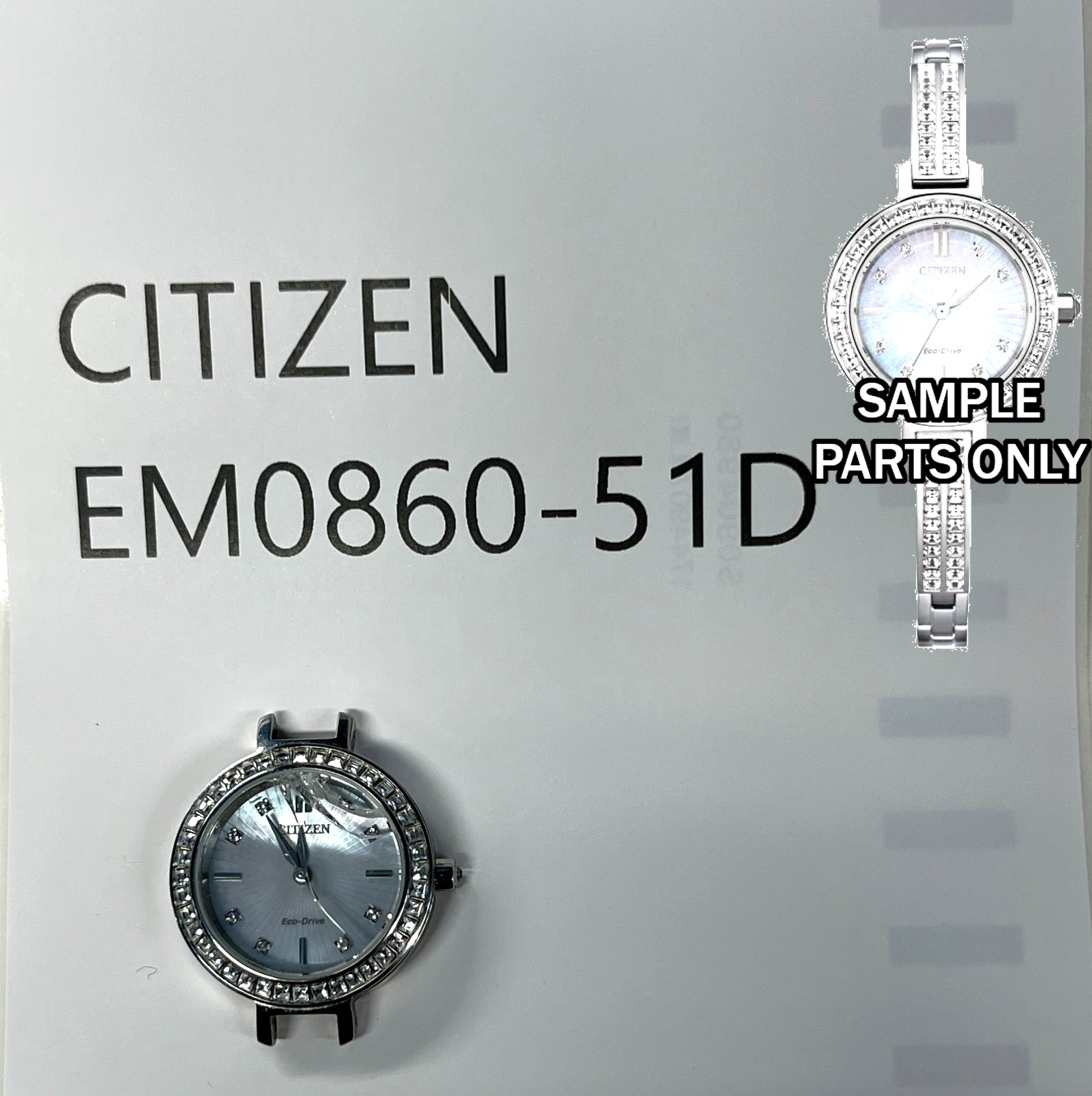 CITIZEN ECO-DRIVE EM0860-51D Working Dial Stem Crown READ Replacement Part