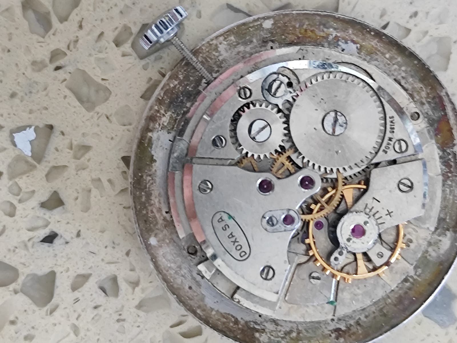 DOXA Cal 11 1/2 98 Movement with Dial &Crown Not work balance Good Used Y