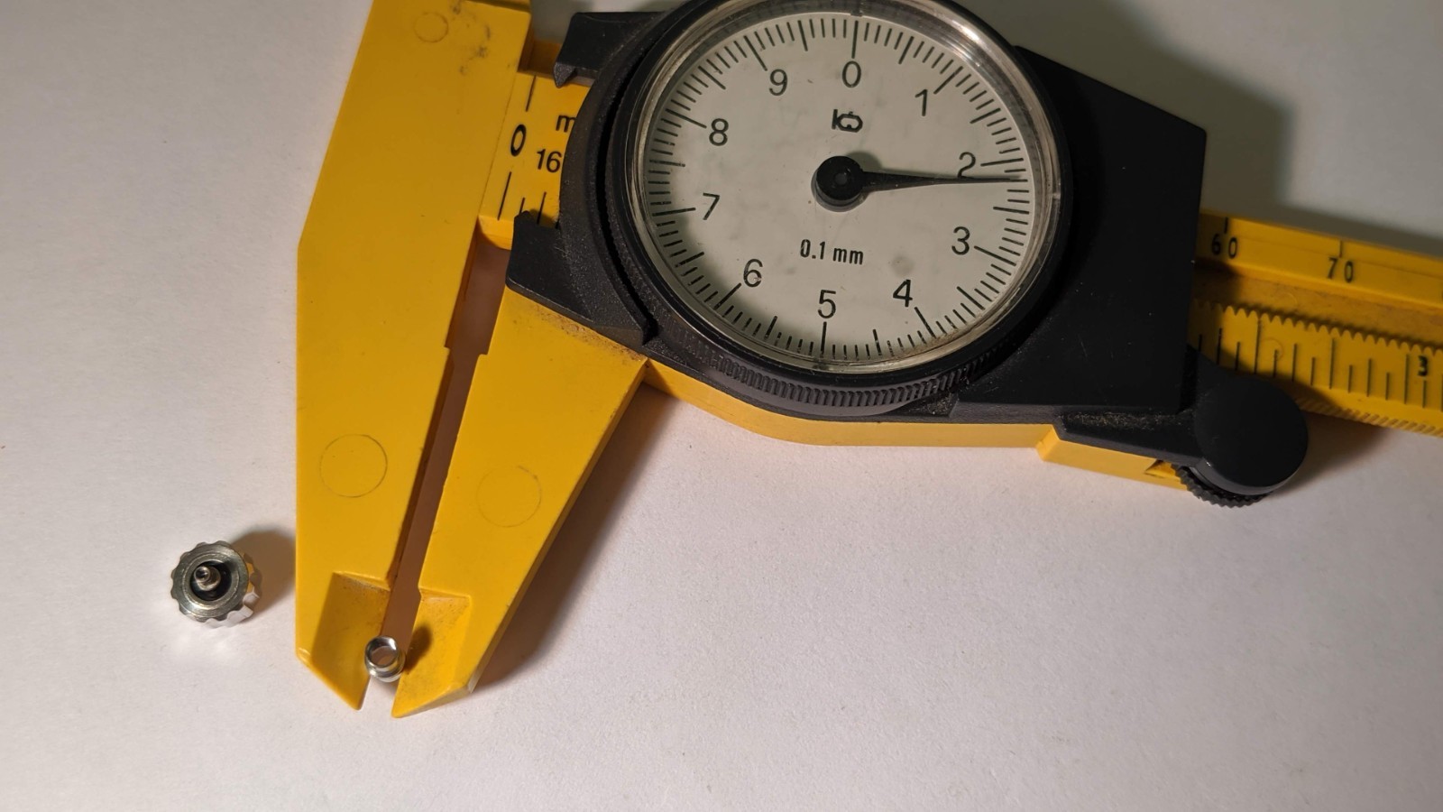 Tag HEUER CROWN S/S WHITE Cav 6501 and tube, approx 6.5mm diameter, SCREWDOWN TY