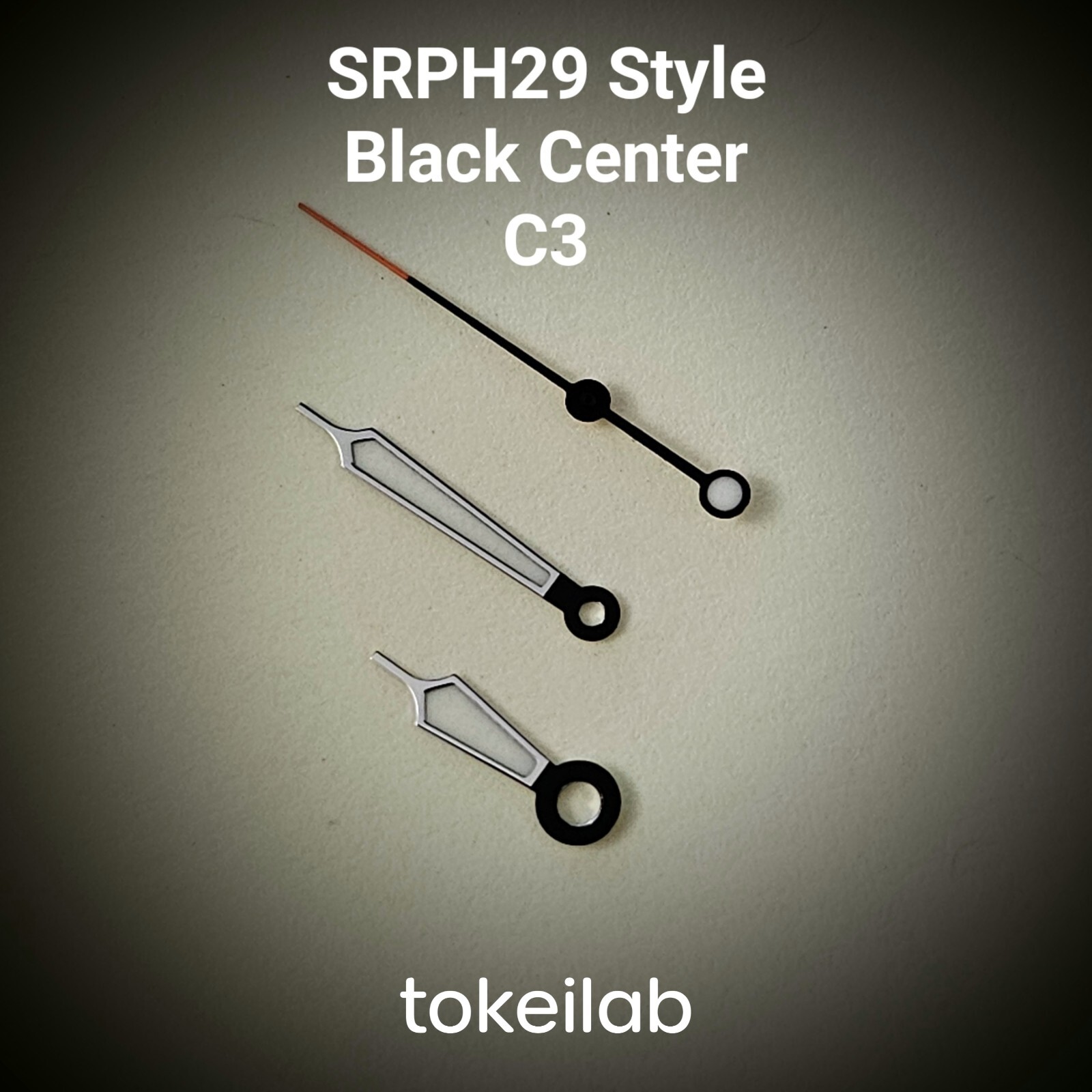 HANDS SET SRPH29 STYLE BLACK CENTER C3 SEIKO MOD SKX SKX007 SRP NH35 NH36 NH34
