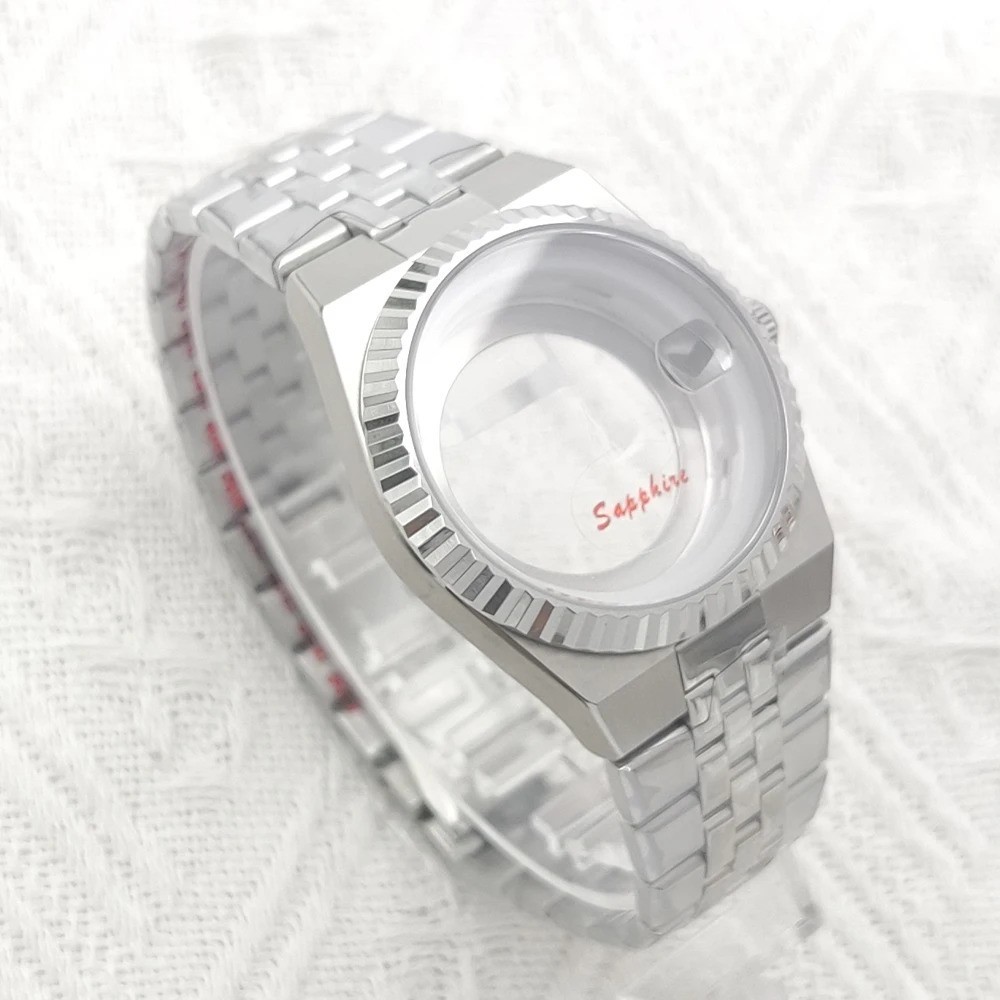 Rose Gold Land Dweller NH35 Mod Kit Style 39.5mm Case Sapphire Steel Watch Parts