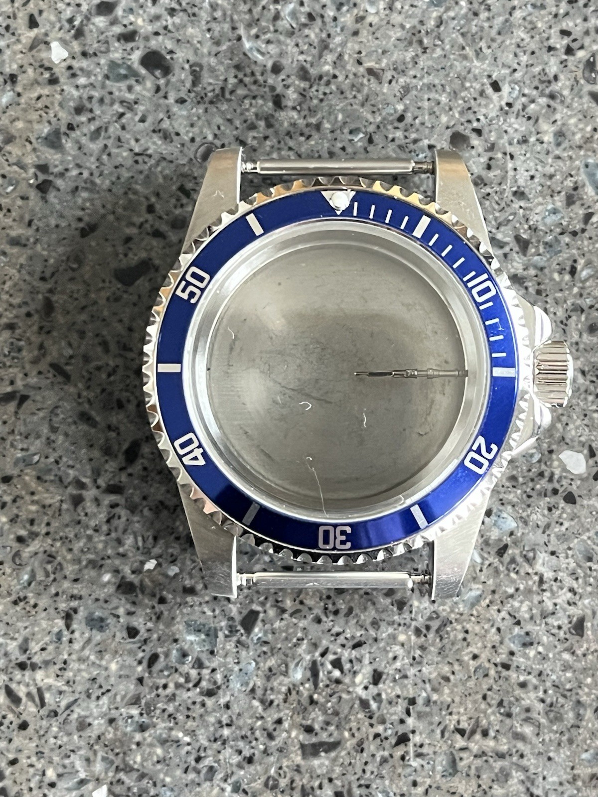 39 MM Sapphire Glass Watch Case Fit Sub Style Seiko NH 34 Or NH 35