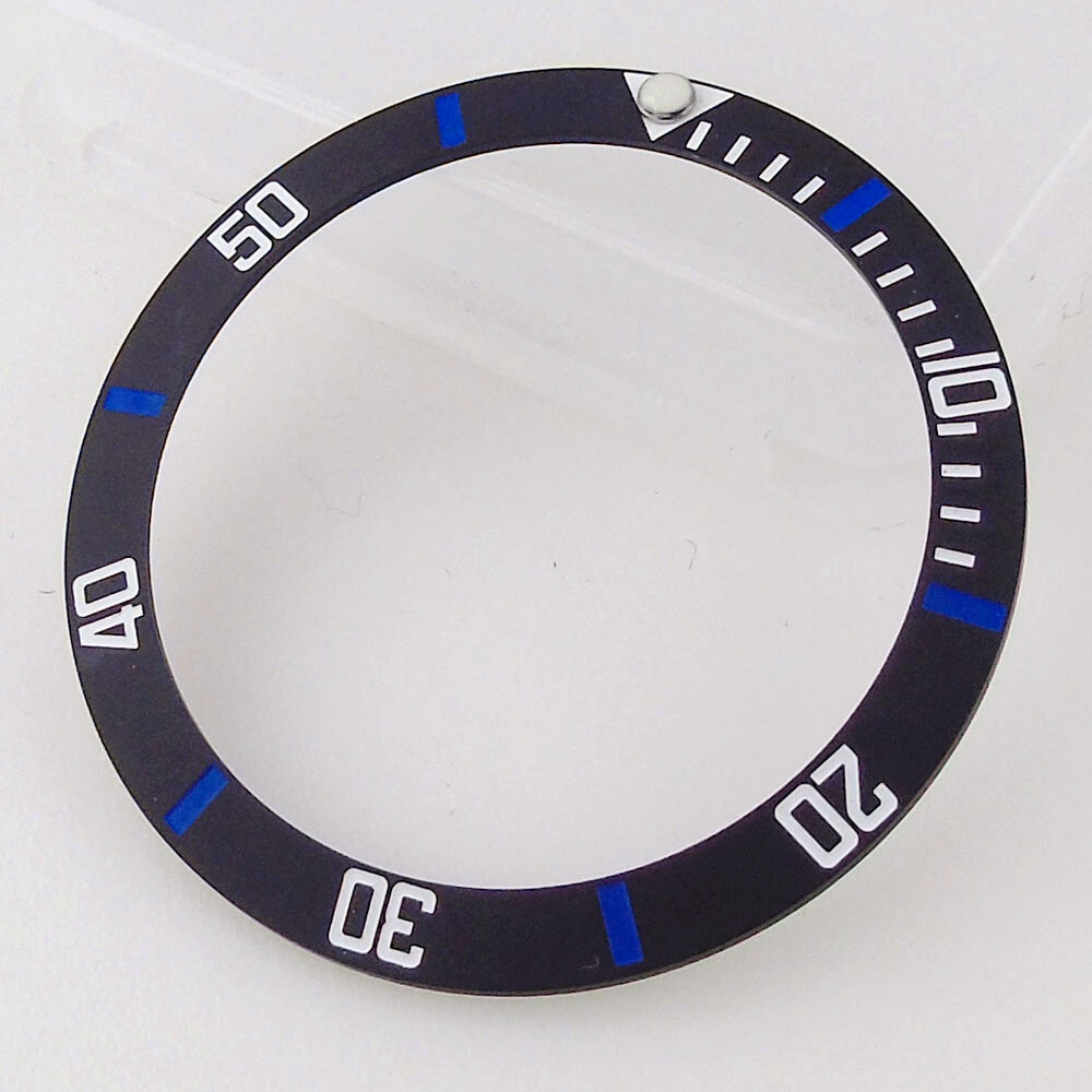 38mm*30.6mm Slope Black Ceramic Watch Bezel Fit 40mm GMT Watch Case Watch Parts