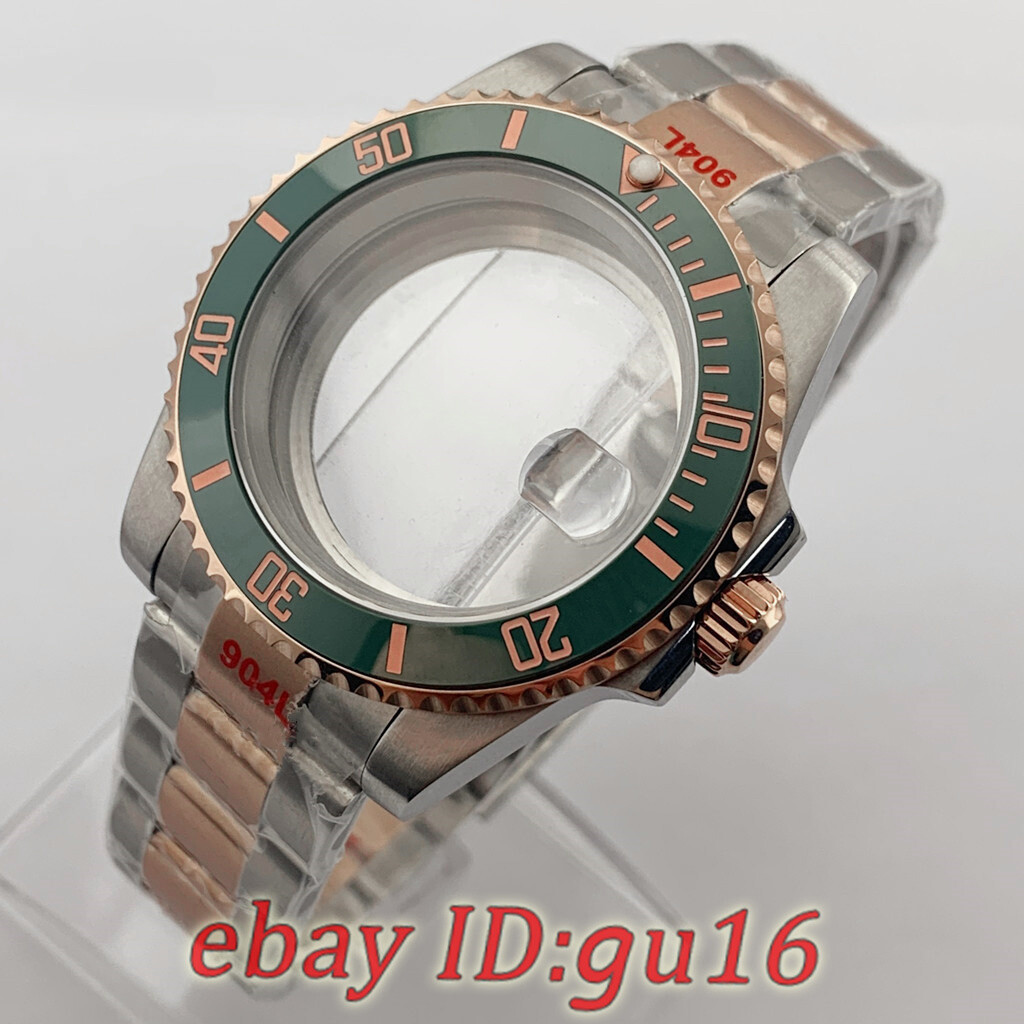 40mm Green Ceramic bezel Watch Case Fit NH34 NH35 NH36 Miyota 8215 ETA 2824/2836
