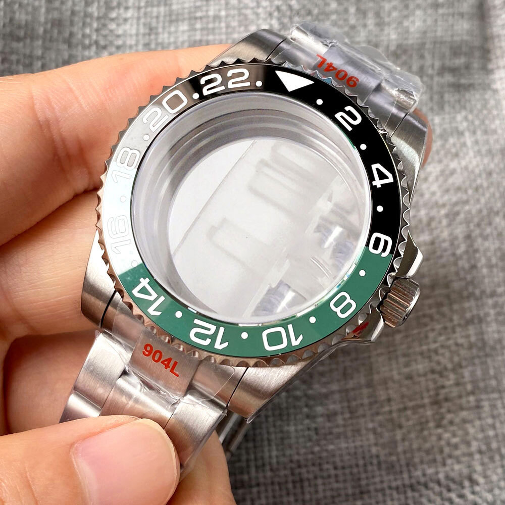 Tandorio 40mm Watch Case 20ATM Diver Sapphire Glass Fit Auto NH35 NH36 PT5000