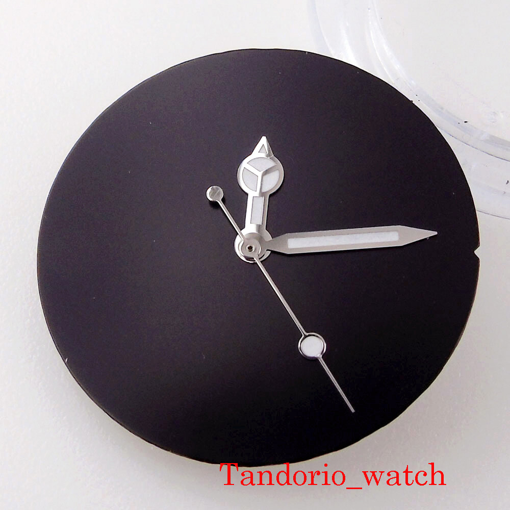Bliger 29mm Black Sterile No Logo Watch Dial Hand For NH35 MIYOTA 8215 Movement