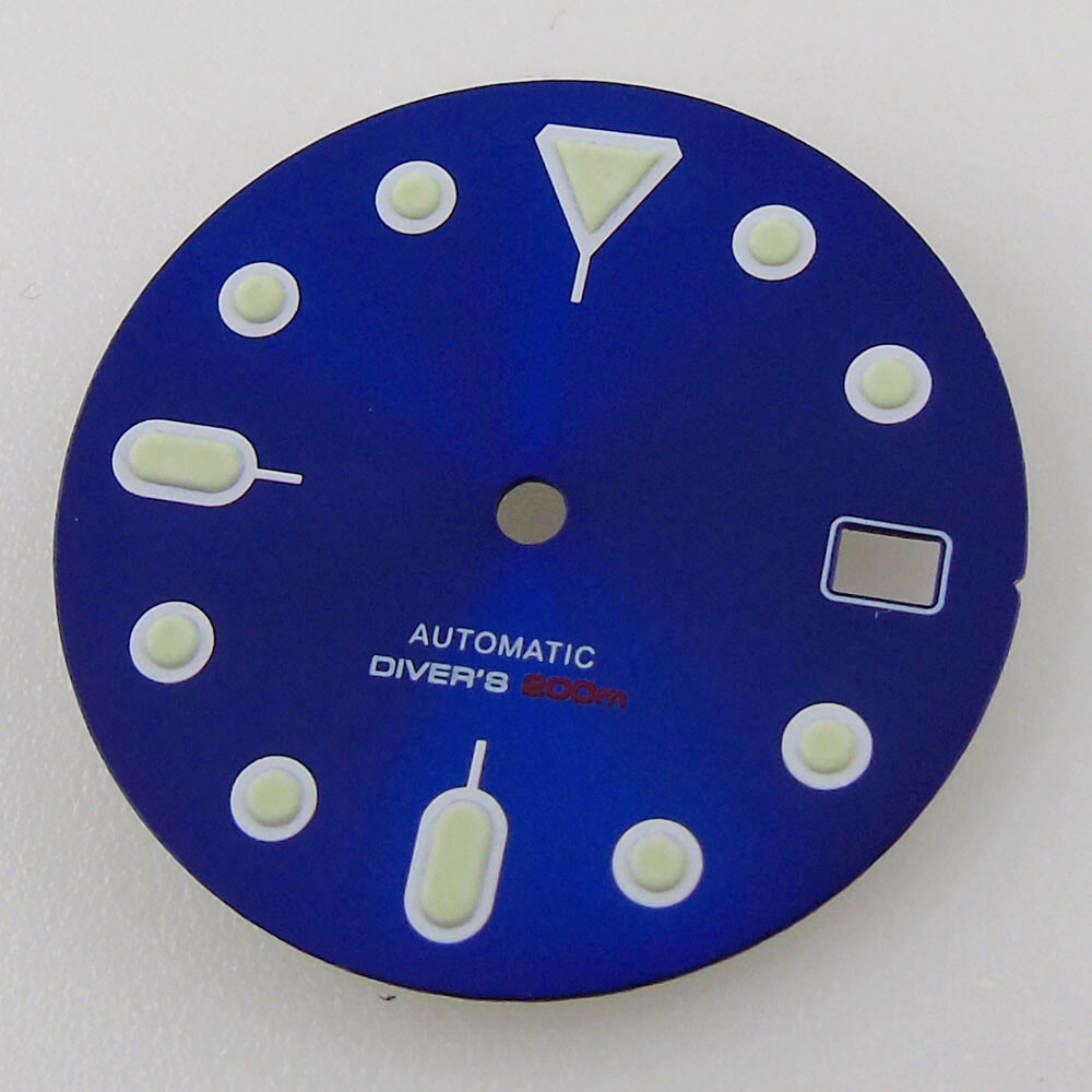 Fit NH35 NH36 29mm Watch Dial Black/Blue/Green For 3.8 Crown Case Date Window