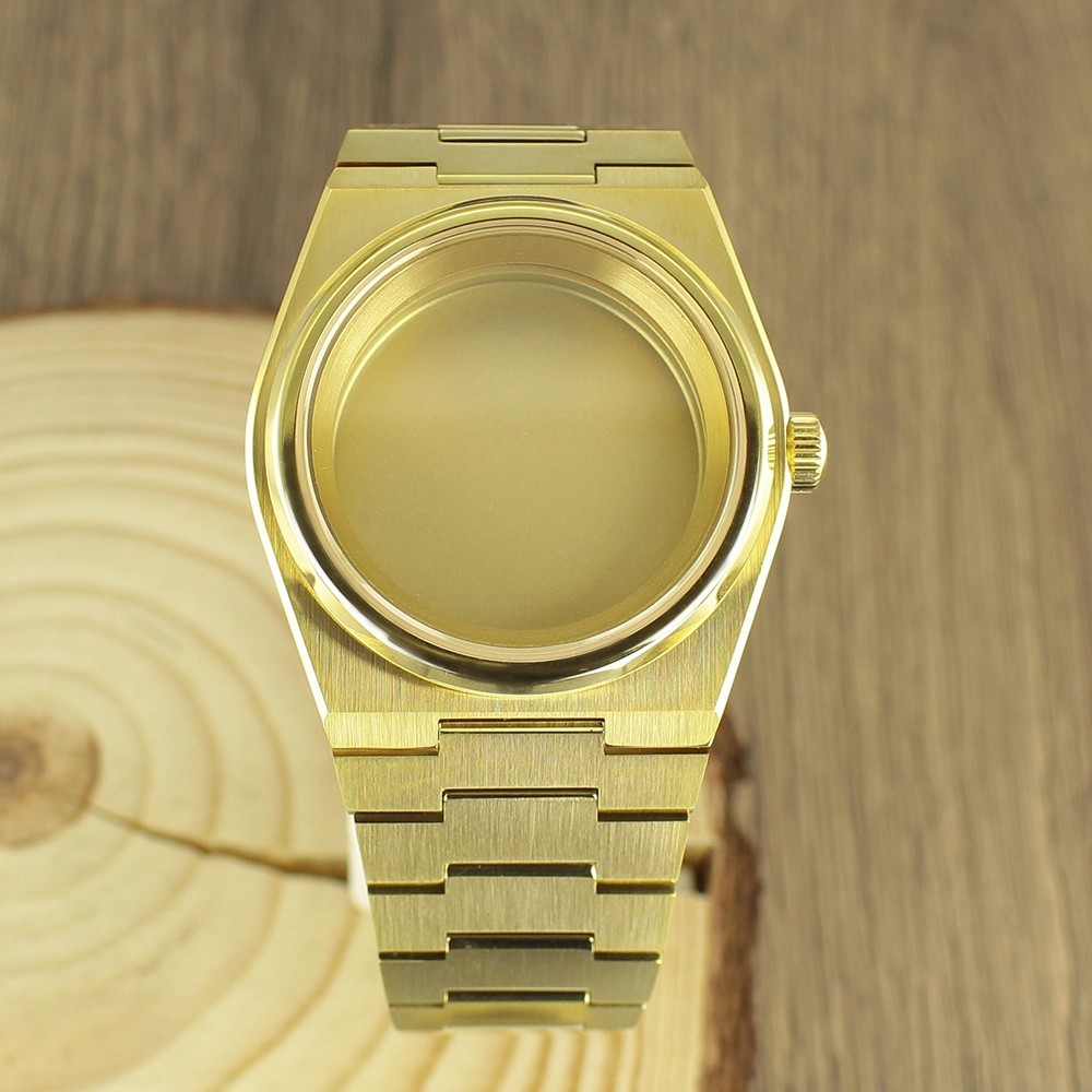 Gold Steel NH35 40mm Watch Case Wristband Modify PRX Mod For Seiko NH34 NH36 38