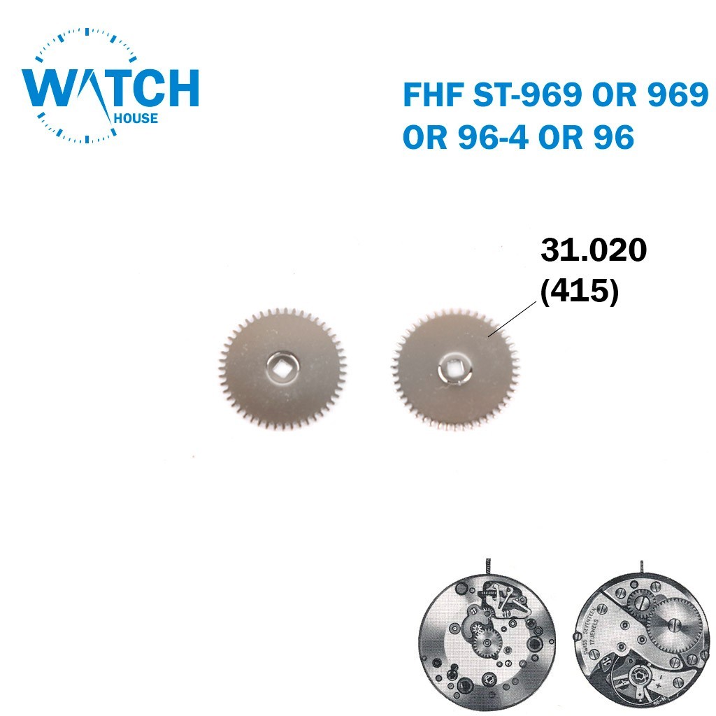 2 PCS Ratchet wheel For Movement FHF ST969/969/96-4/96- Swiss Made Part No.415