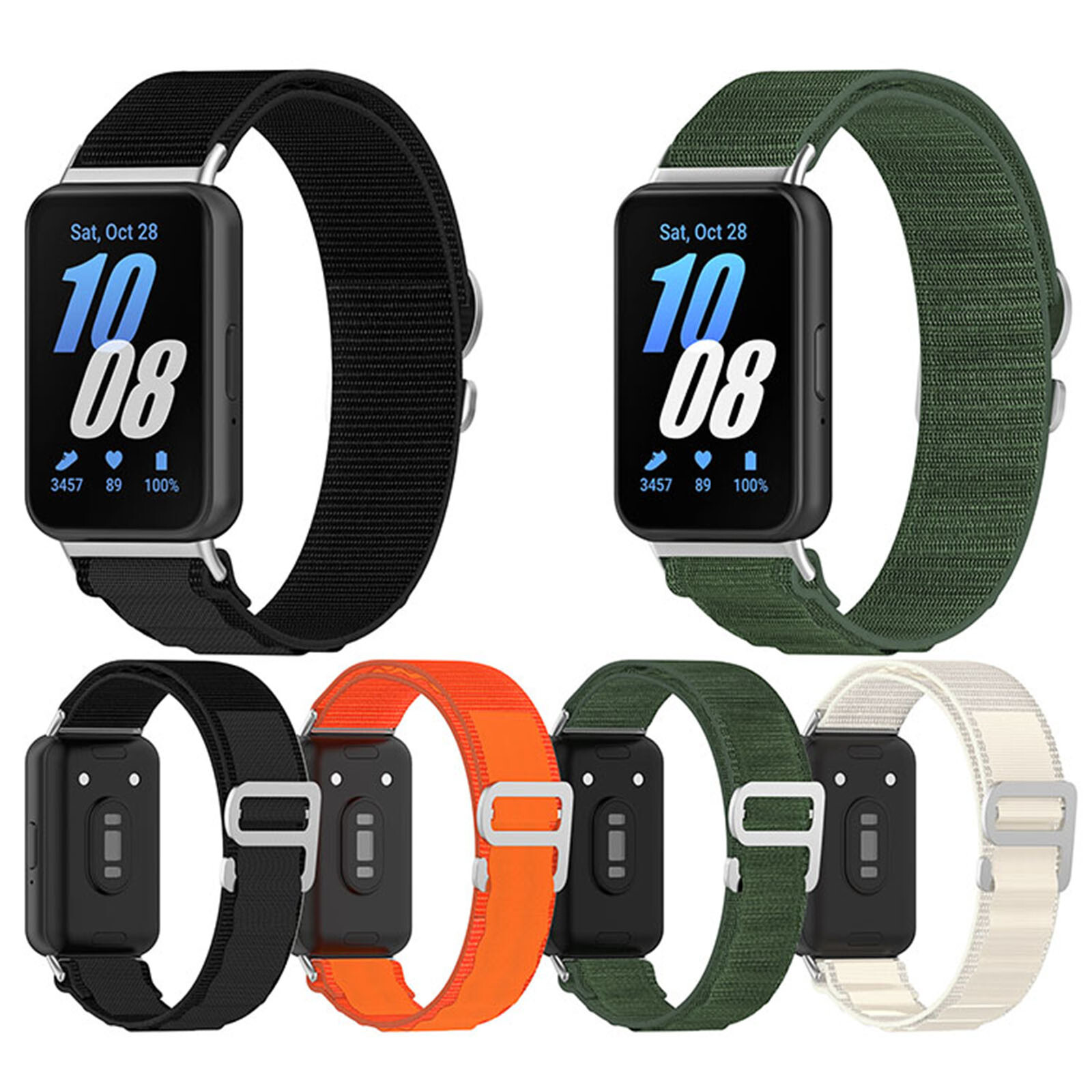 Nylon Woven Fabric Strap Watch Band Belt for Samsung Band Galaxy Fit3 (SM-R390)