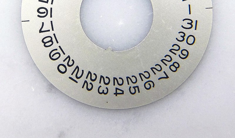 Genuine Rolex 1555 1556 Caliber Gray Silver Date Disc for President Model 1803