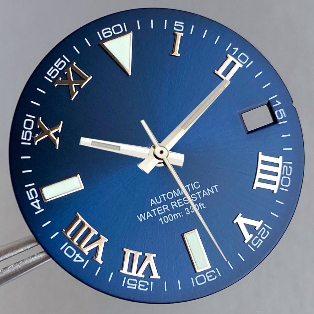 29mm Retro Watch Dial Date Roman Marks Fit NH35 Miyota8215 DG2813 ETA2824 PT5000