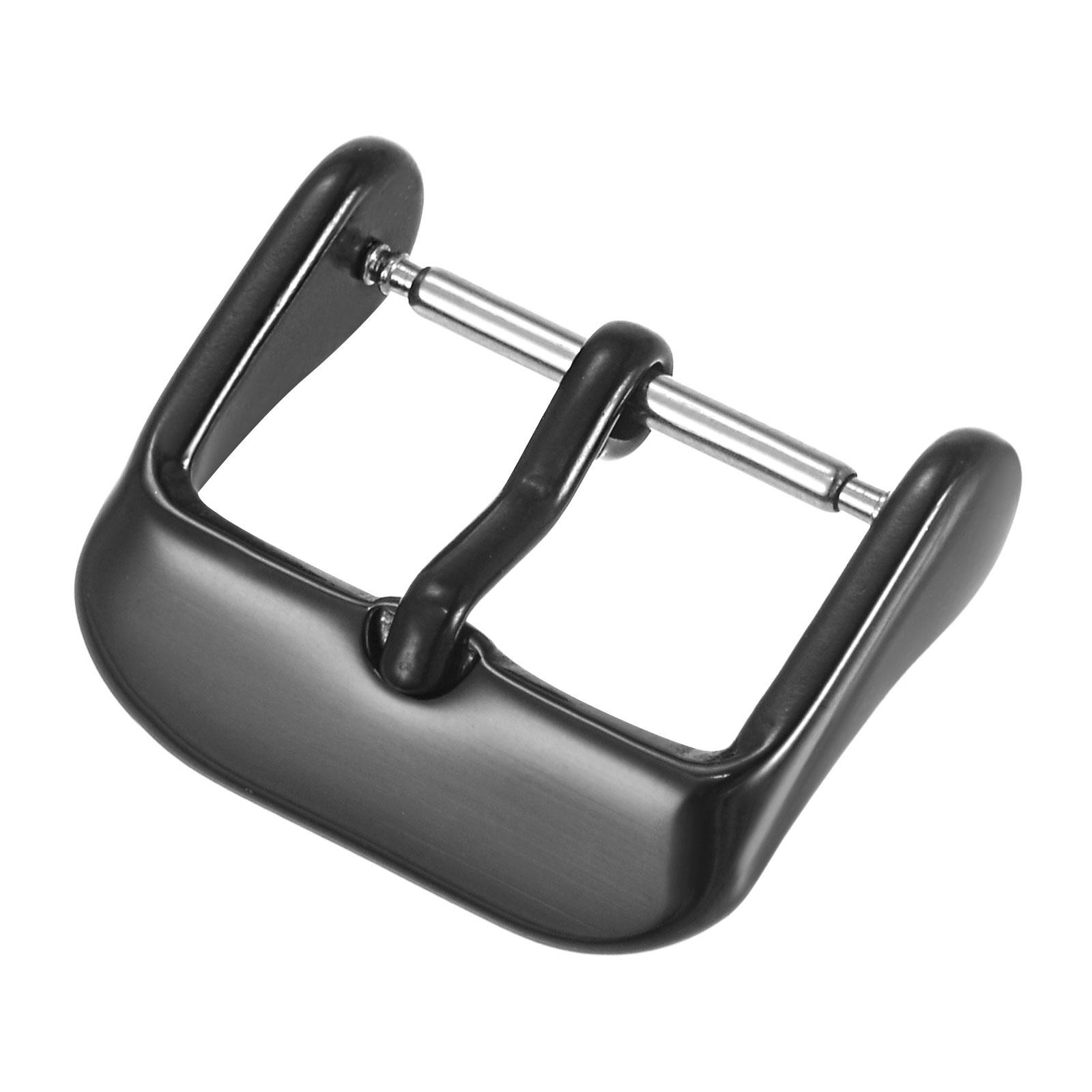 SUS316 Polished PVD Watch Buckle for 18mm Width Watch Bands Black