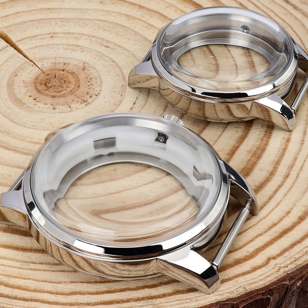 Steel Silver Watch Cases 40.6mm/33mm Modify Seiko Mods For Seiko NH35 34 NH36 38