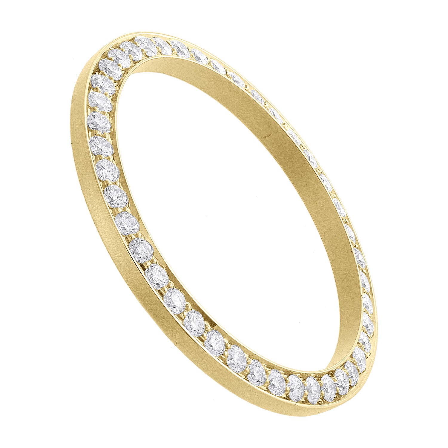 Solid Yellow Gold Beadset Diamond Bezel For 36mm Rolex DateJust Day-Date 2.19 CT