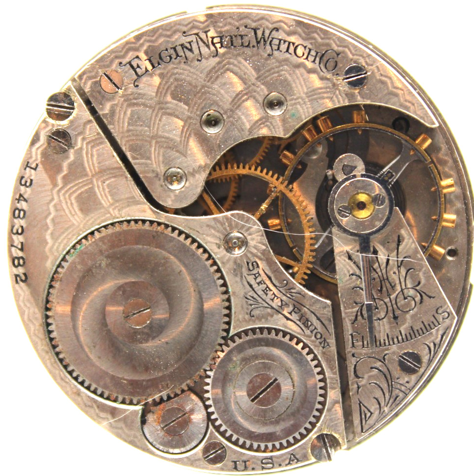 1908 ELGIN POCKET WATCH MOVEMENT 13483782 GRADE: 291 16s 7j (KF3)