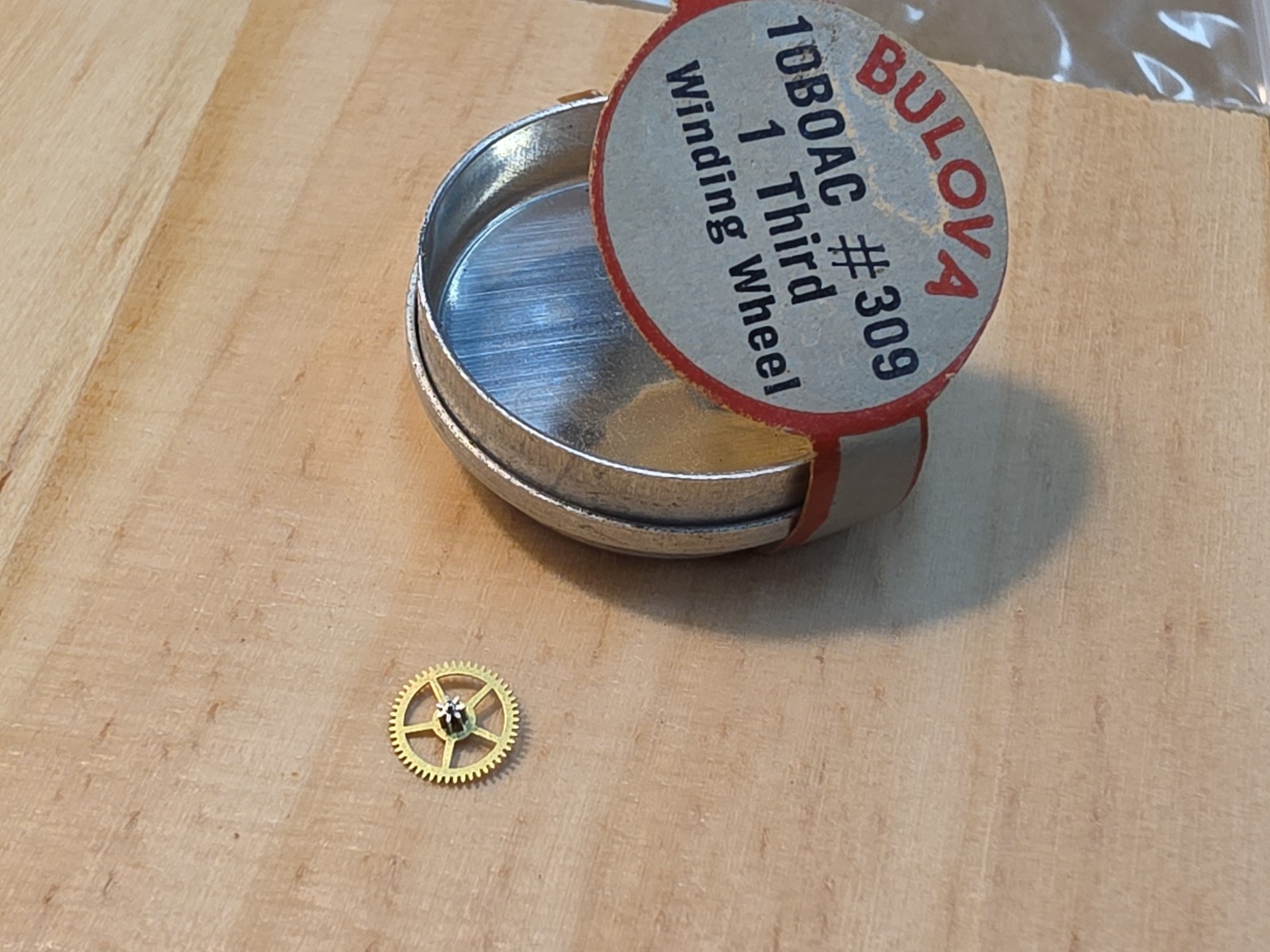 Factory NOS Bulova 10BOAC-10CBAC-10BPAC-10BPAD-11ACAC PN 309 Third Winding Wheel