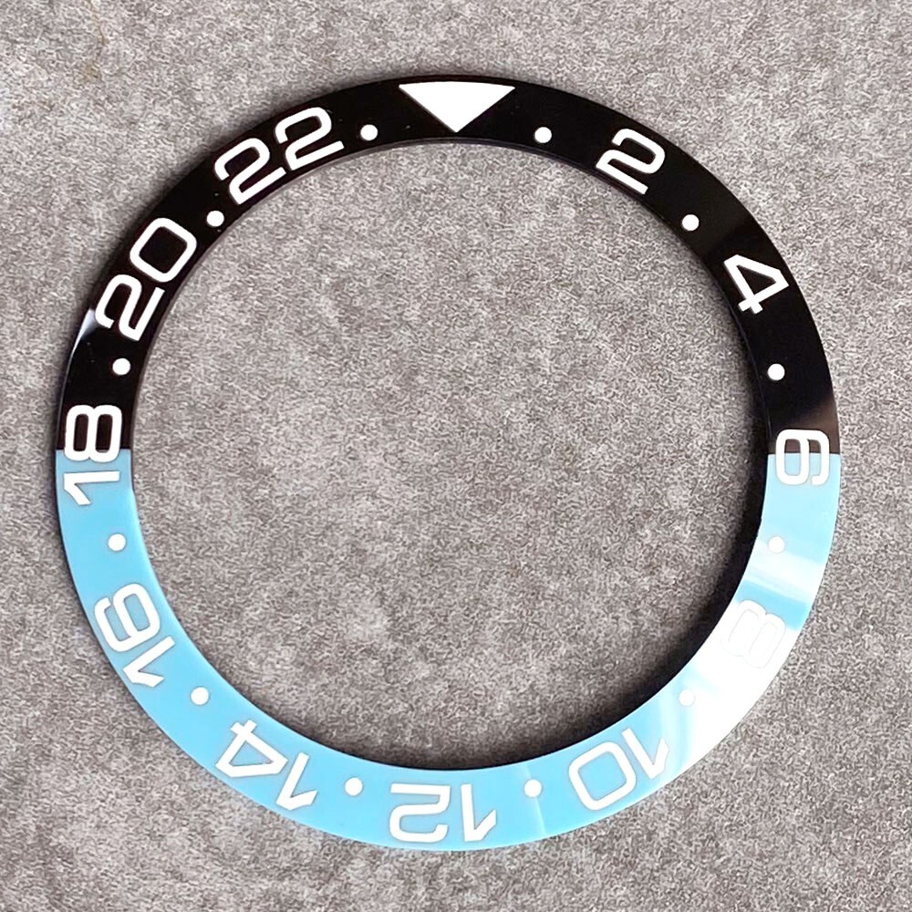 38mm Blue Red Ceramic Bezel Insert Fit 40mm GMT Yatch SUB watch Bezel Repair
