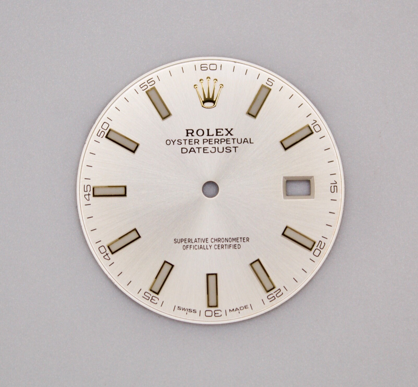 ORIGINAL Rolex Dial 41mm Datejust Silver T/T with Date 126303/126333 Swiss Made