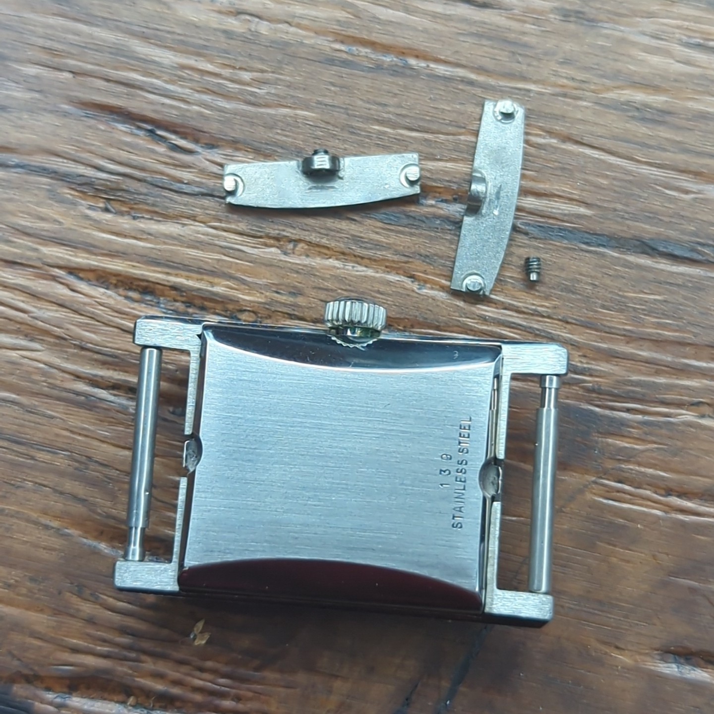 1940s Steel Clamshell Mens Tank Watch Case NOS John Simon – Tramelan + (REF:WC)