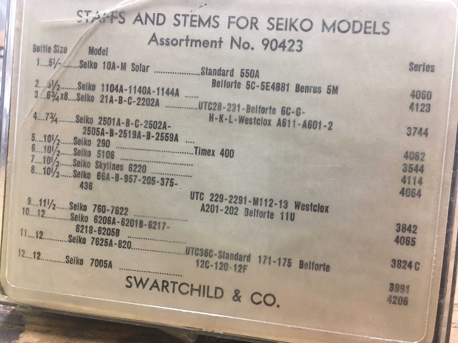 Vintage 62MAS SEIKO 6217 divers watch Balance Staff and Winding Stem parts NOS