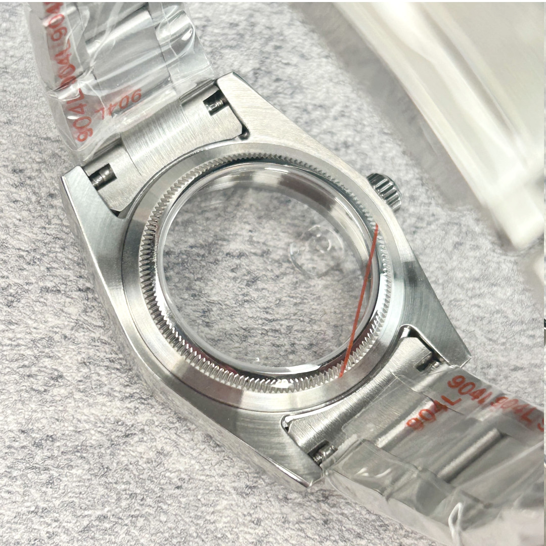 Fluted Steel 36MM Sapphire Glass Watch Case Fit Japan NH35 NH36 Movement Mods