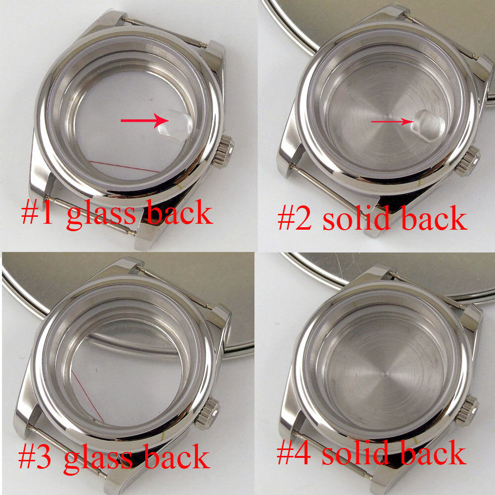 36mm Sapphire Glass Automatic Watch Case Fit ETA 2824 8215 NH35 NH36 Movement