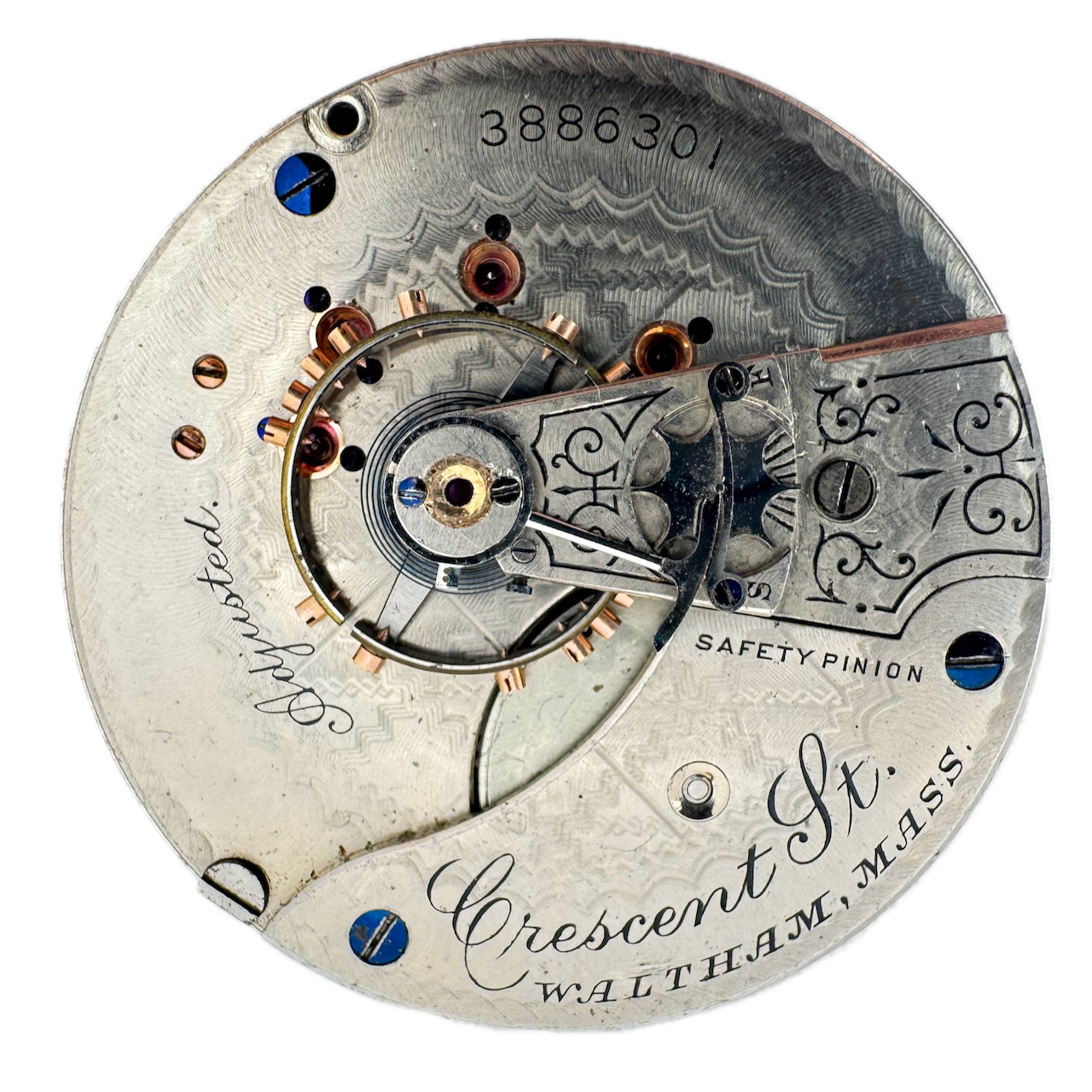 Antique 18s Waltham 15j Mechanical Hunter Pocket Watch Movement Crescent St.