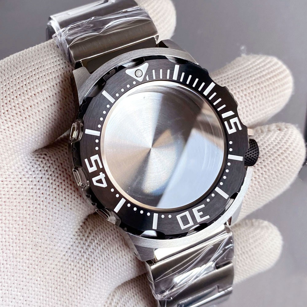 20ATM Dive Monster Watch Case 42mm Steel Bracelet Sapphire Crystal Fit NH35 NH36