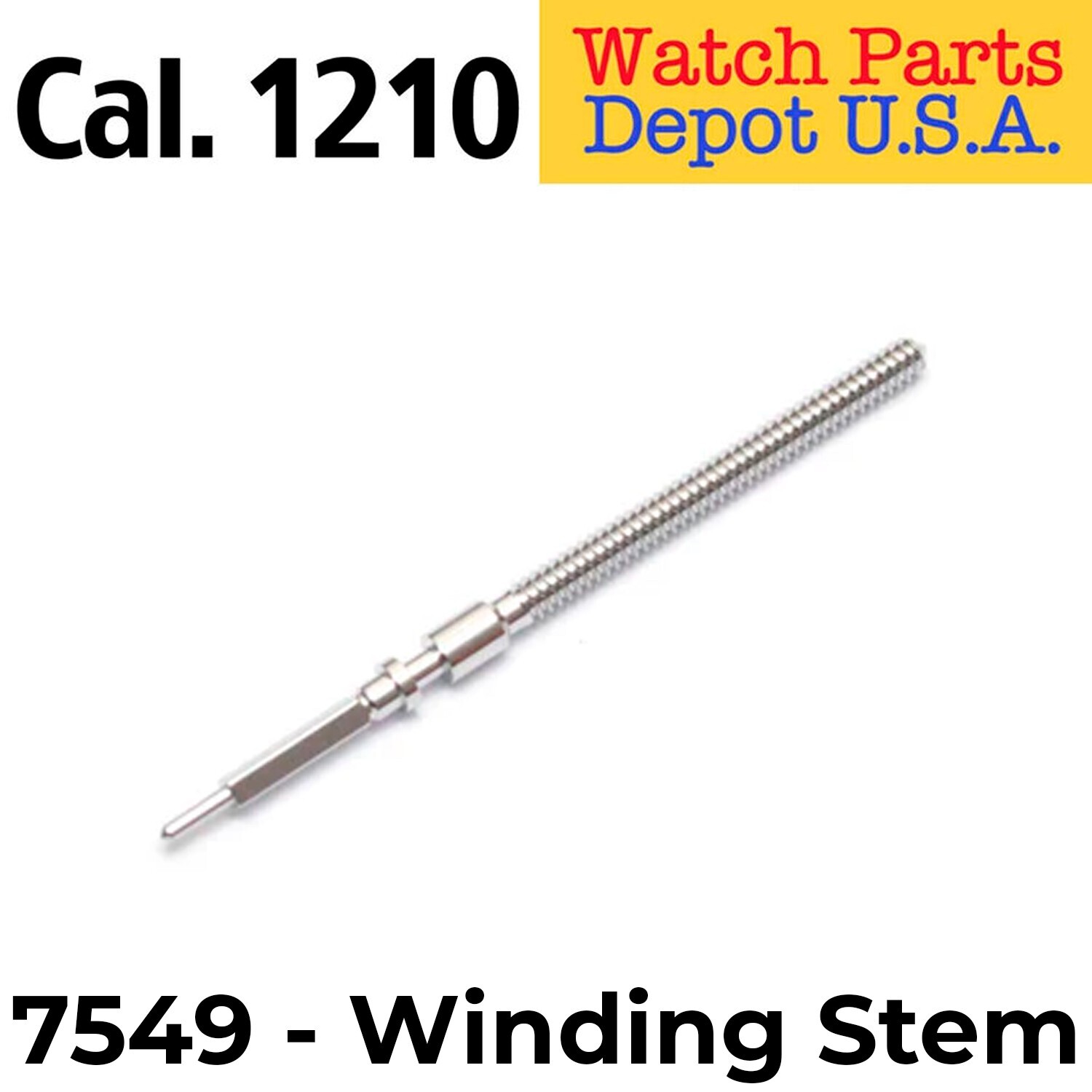 Rolex Caliber 1210-7549 Winding Stem, Swiss Made Replacement Part for Repairs