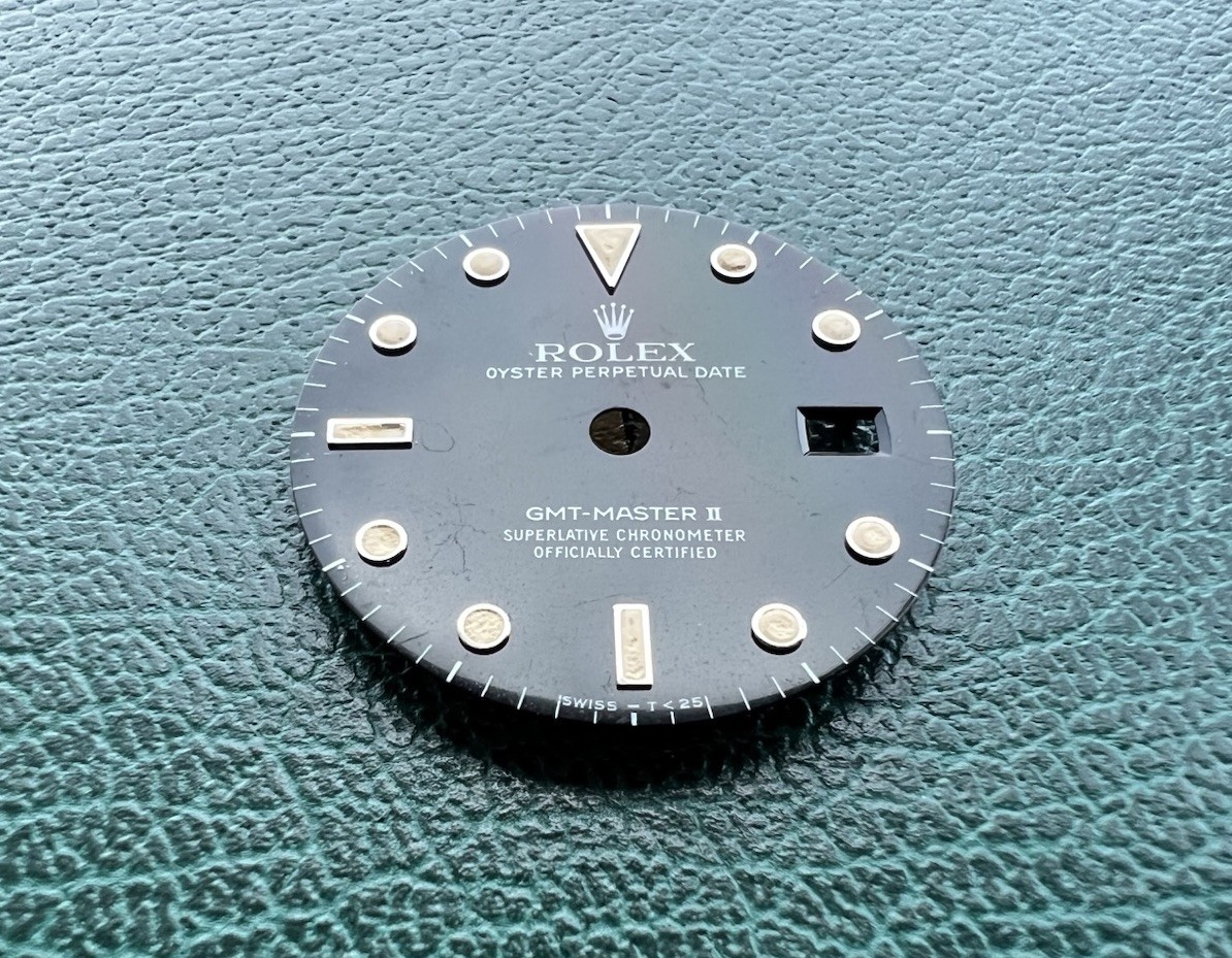 Genuine Rolex GMT-Master II Black Dial with Tritium Markers OC#1494