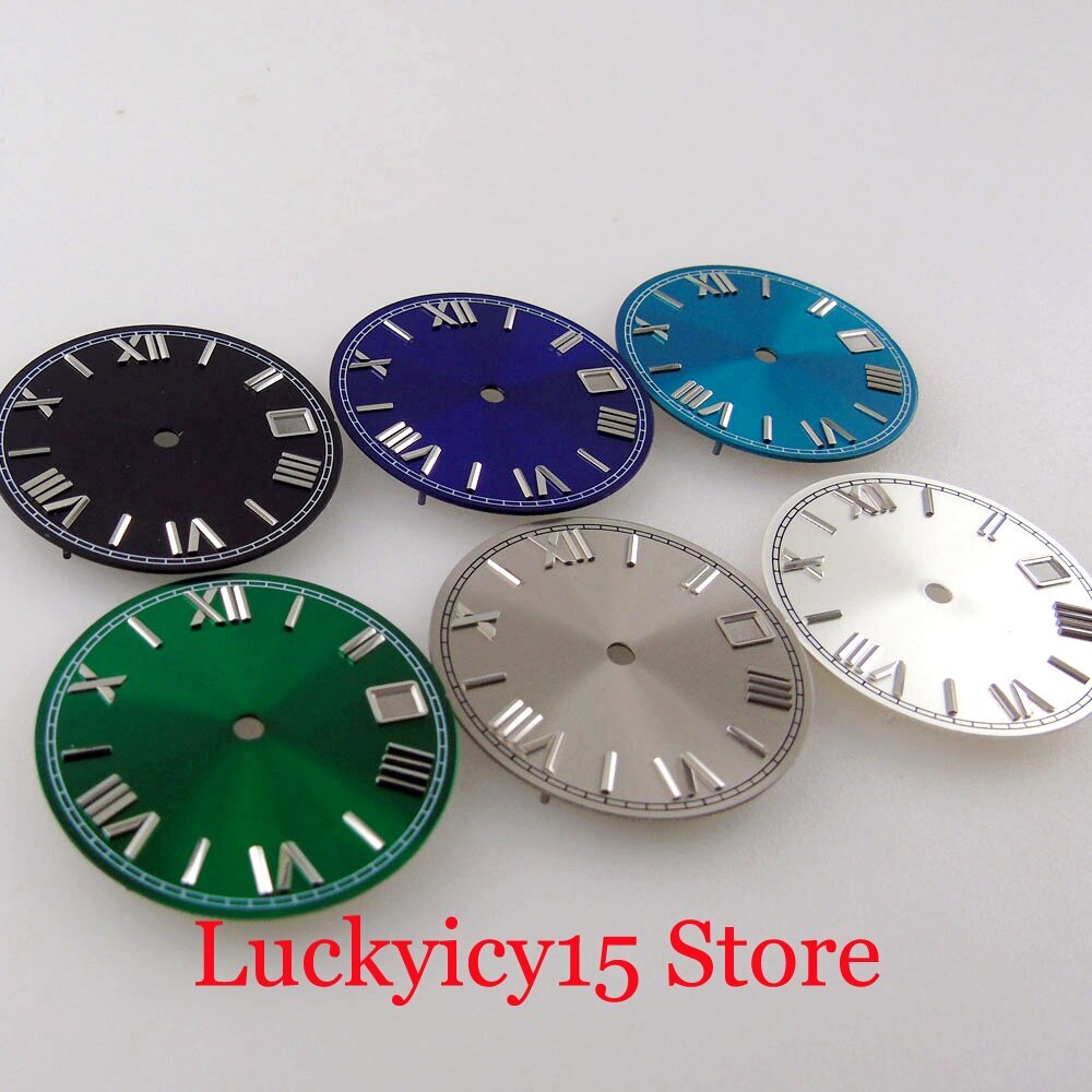 28.5MM Accessories Mens Watch dial Fit NH35A NH36A NH35 NH36 SKX Black Blue Date