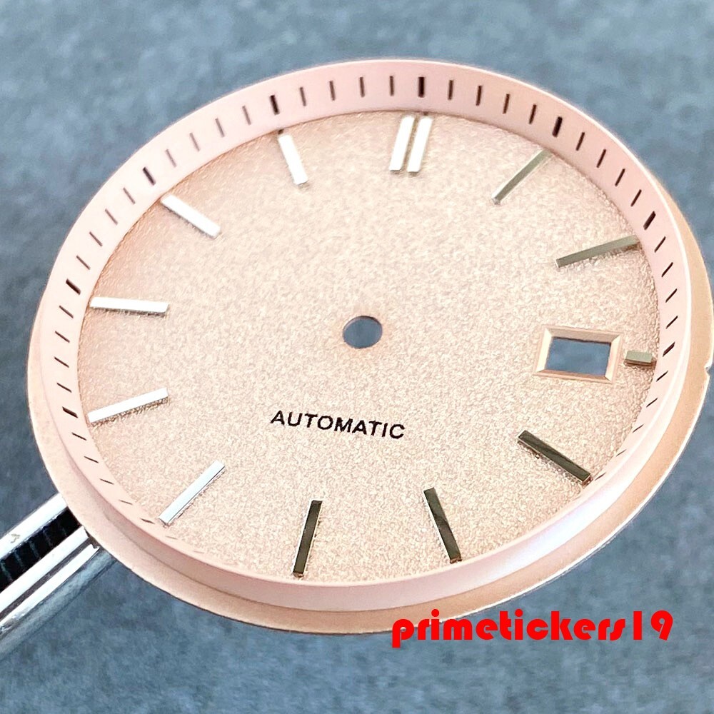 33.5mm*2.84mm Watch Dial Silver Hands Set Fit NH35 Movt Date Window Matte Face