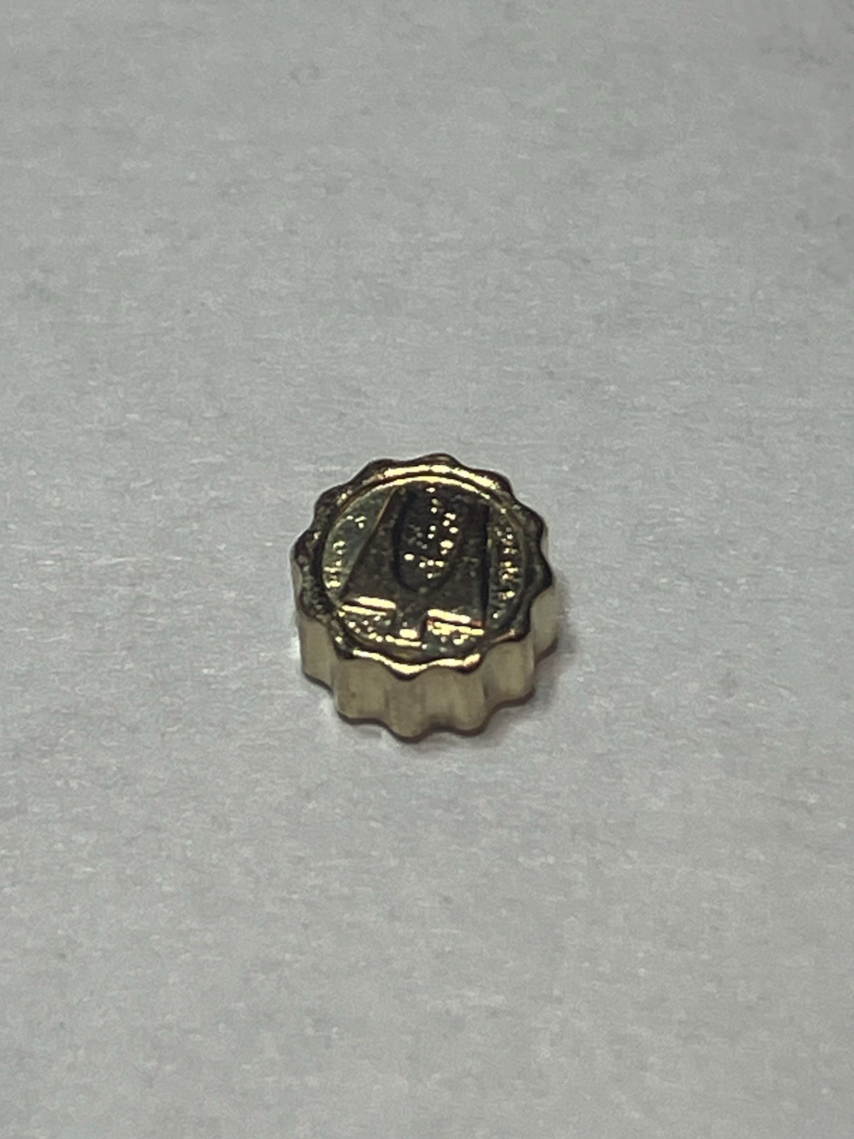 CROWN, Bulova Accutron 218, 219 series Part #56, gold, water resistant, 4.06mm.