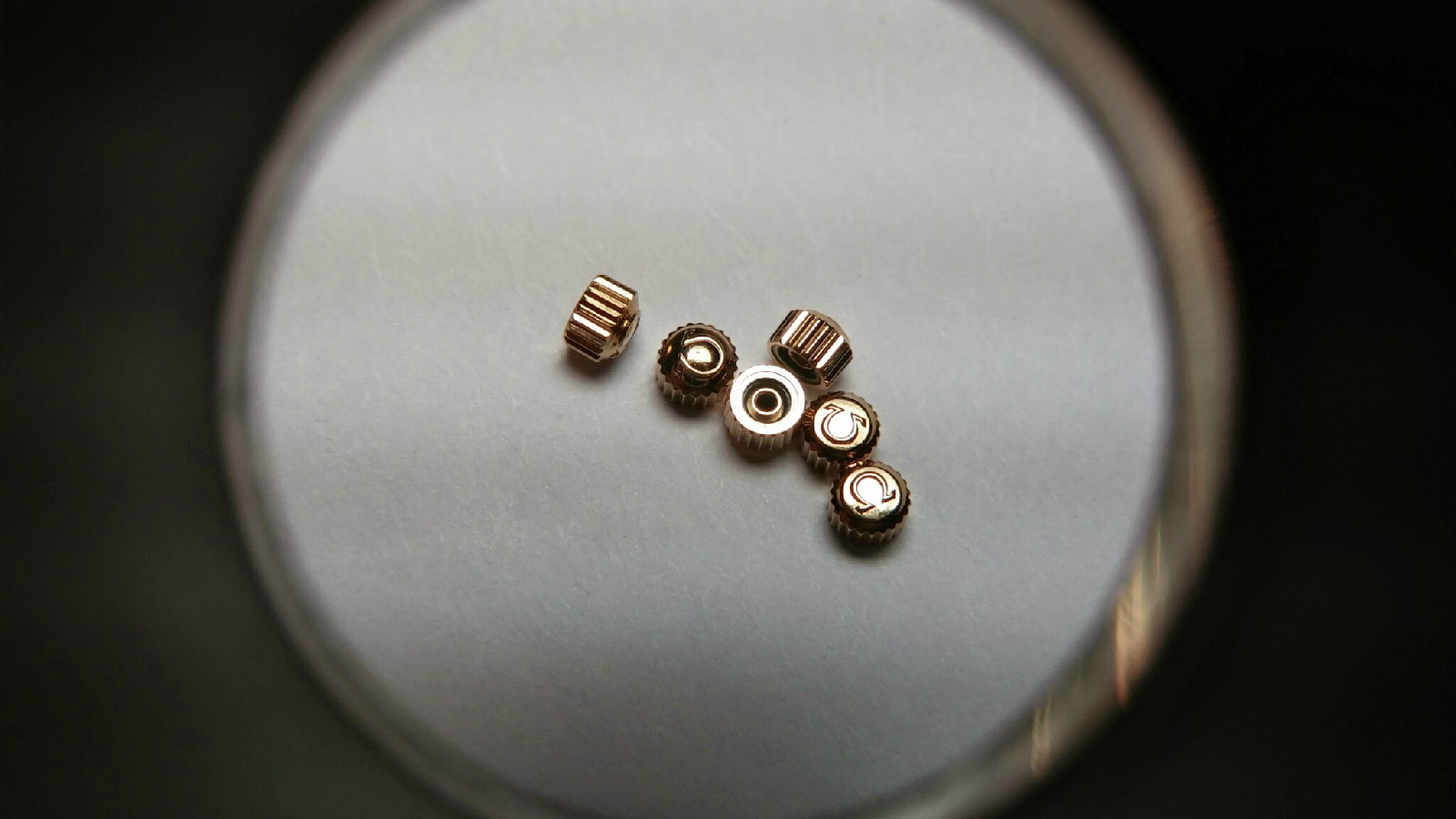 New Omega Authentic Gold Polished 3mm x 1.5mm Watch Parts Crown. 1 per order