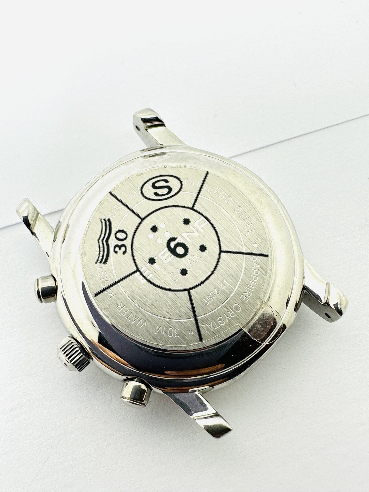 Eterna Galaxis Chronograph 33mm Case 538 3806 41 SS 3806.41 Without Bezel NOS