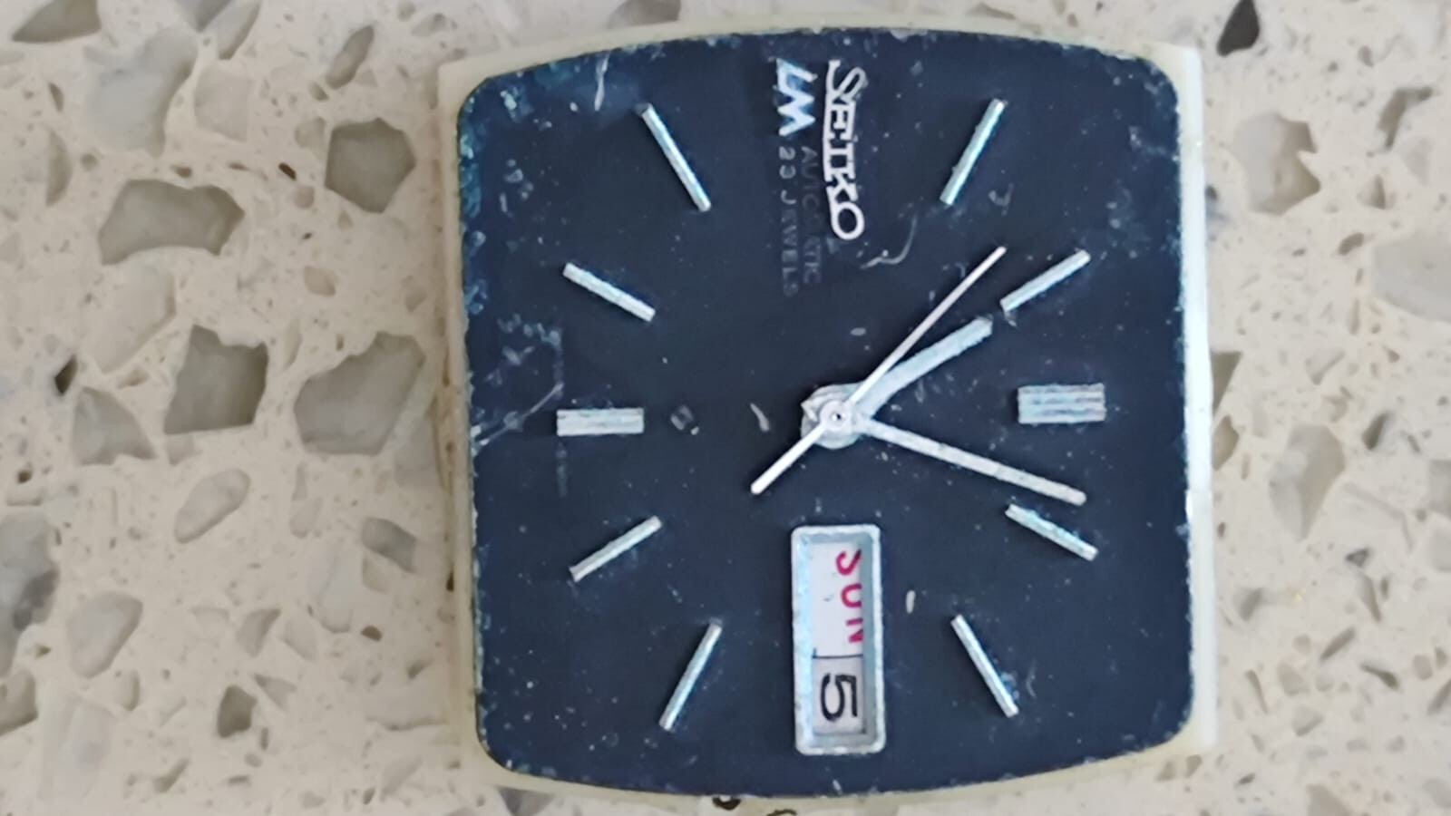 SEIKO 5606 LM Movement with dial &hands Not Working Good Balance Used