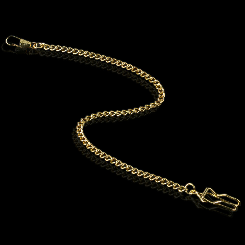 1PCS 38cm Chain Vintage Pocket Watch FOB Bronze/Silver/Gold/Black with Belt Clip