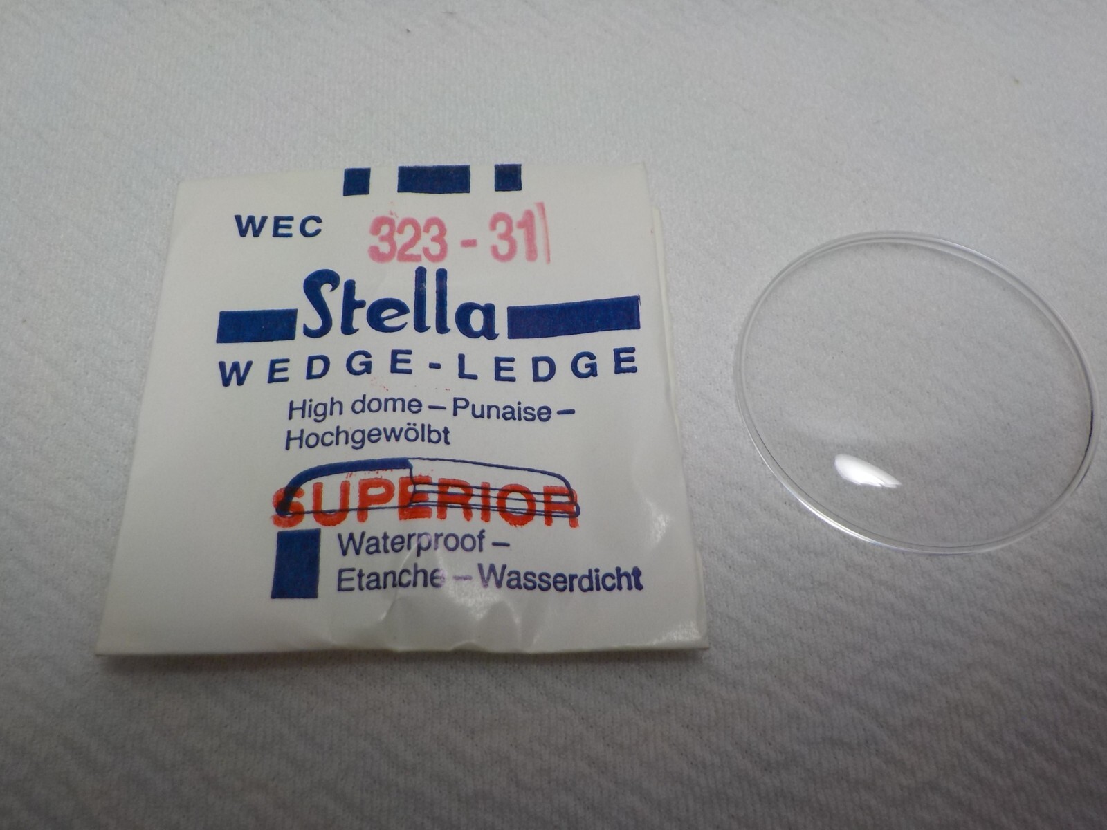 STELLA ROUND WATCH CRYSTAL WATCHMAKER REPLACEMENT PART 323 31 WEC #202