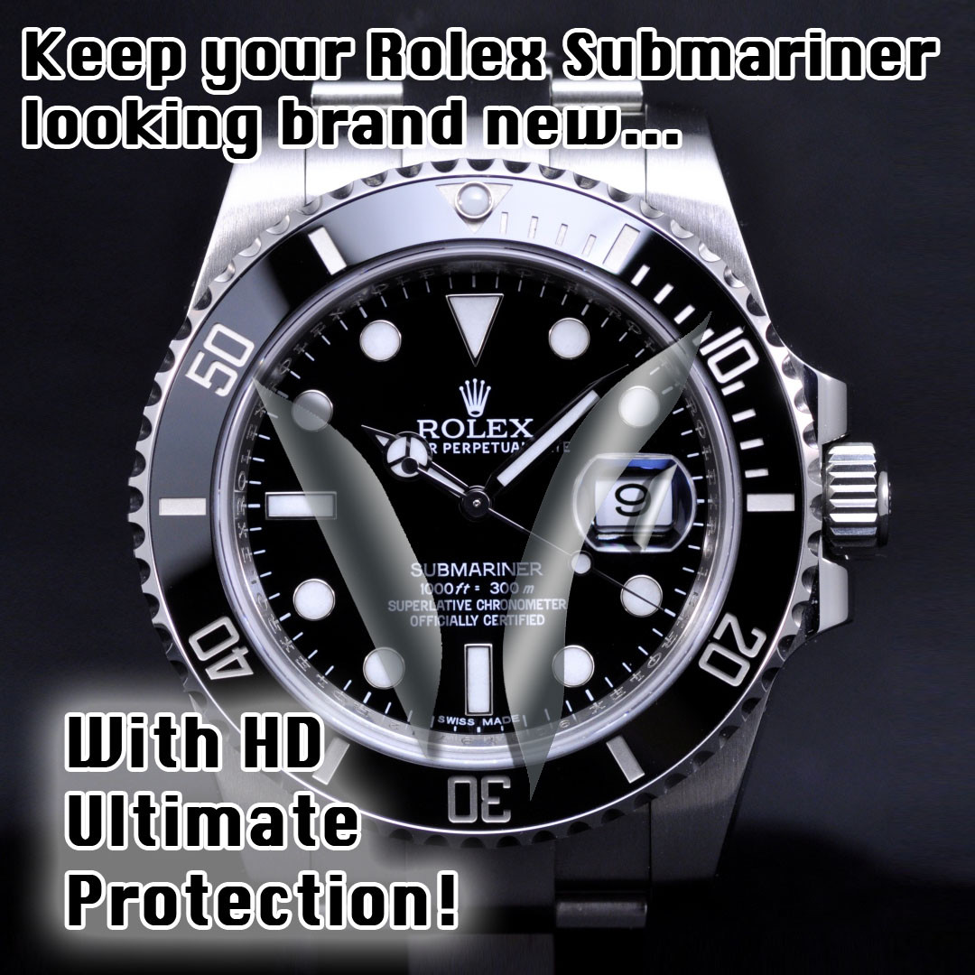 For-Rolex Submariner HD Clear Crystal Protector, w DateWindow n Bezel
