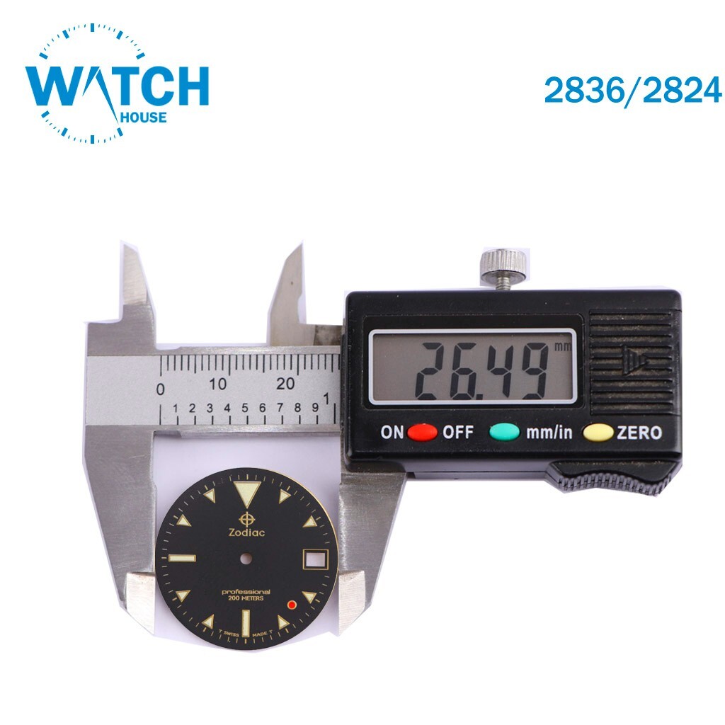 ETA 2824-2 Automatic Swiss Movement, White Date Day Disks at 3 & Zodiac Dial.