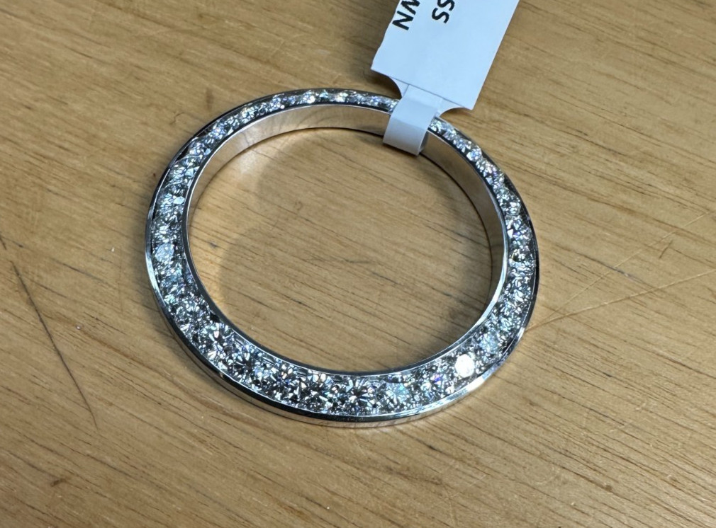 LAB GROWN Mens Steel Diamond Bezel For Rolex 36mm 5.00 Cts LAB GROWN DIAMONDS