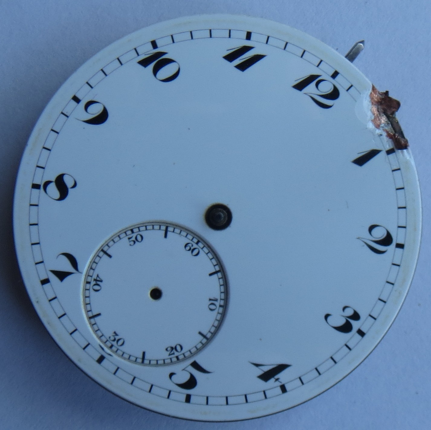 International Watch Co. chronometer pocket watch movement & enamel dial