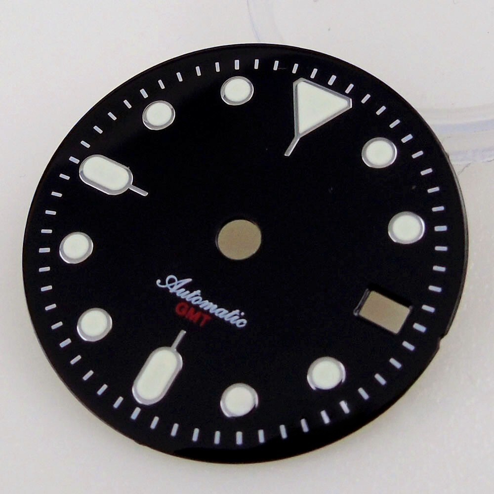 29mm Sterile Watch Dial Face For NH34A NH34 GMT Automatic Movement Date Luminous