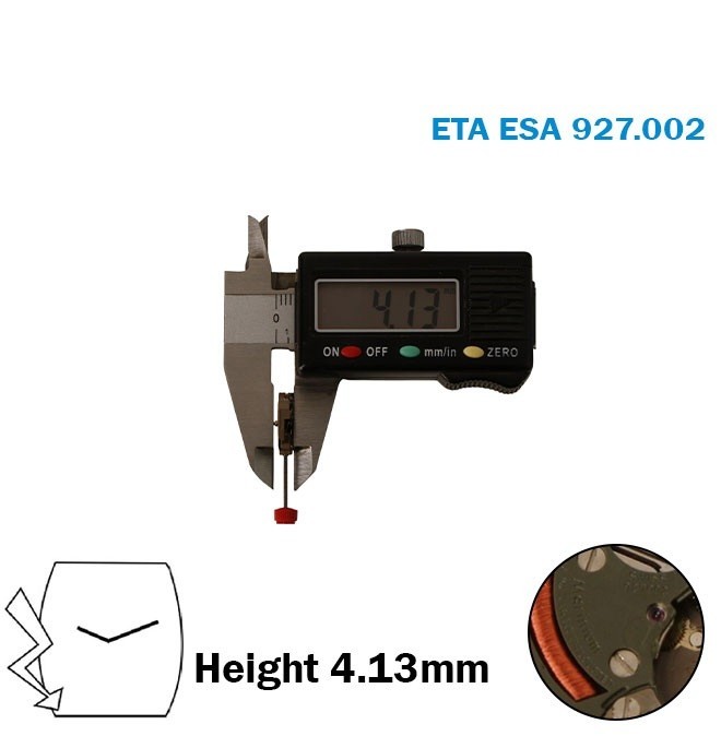 ETA/ESA 927.002 Swiss Quartz movement, H:4.13mm, Without Disk, 2 Hands, 6 Jewels