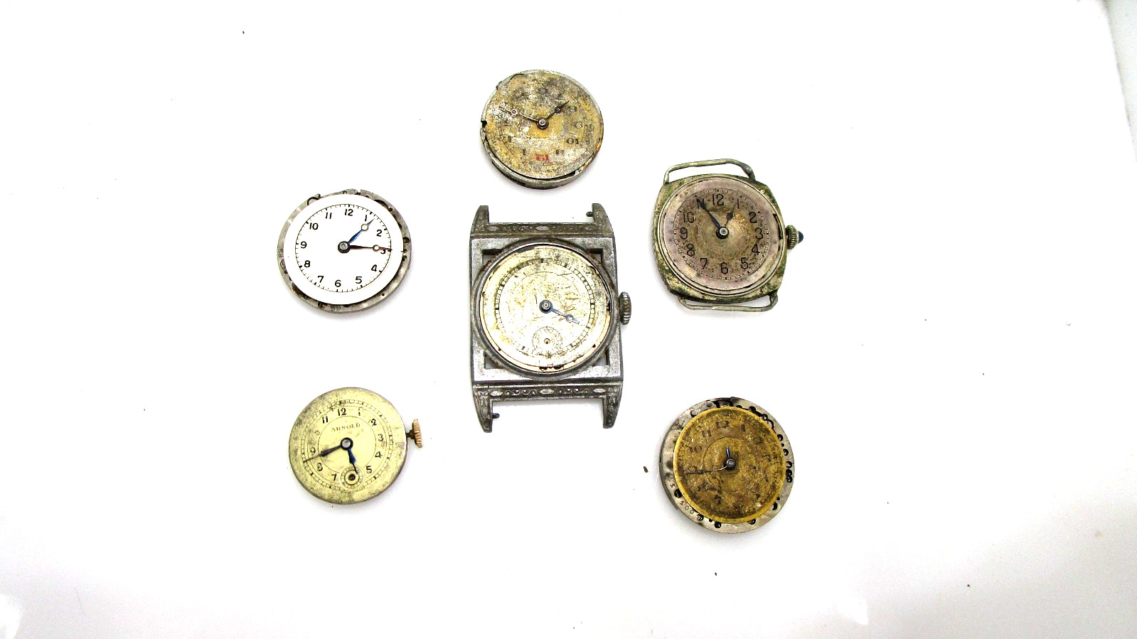 Antique Lady Assorted Manual Watch Parts Not Working Lot 6 Arts Crafts