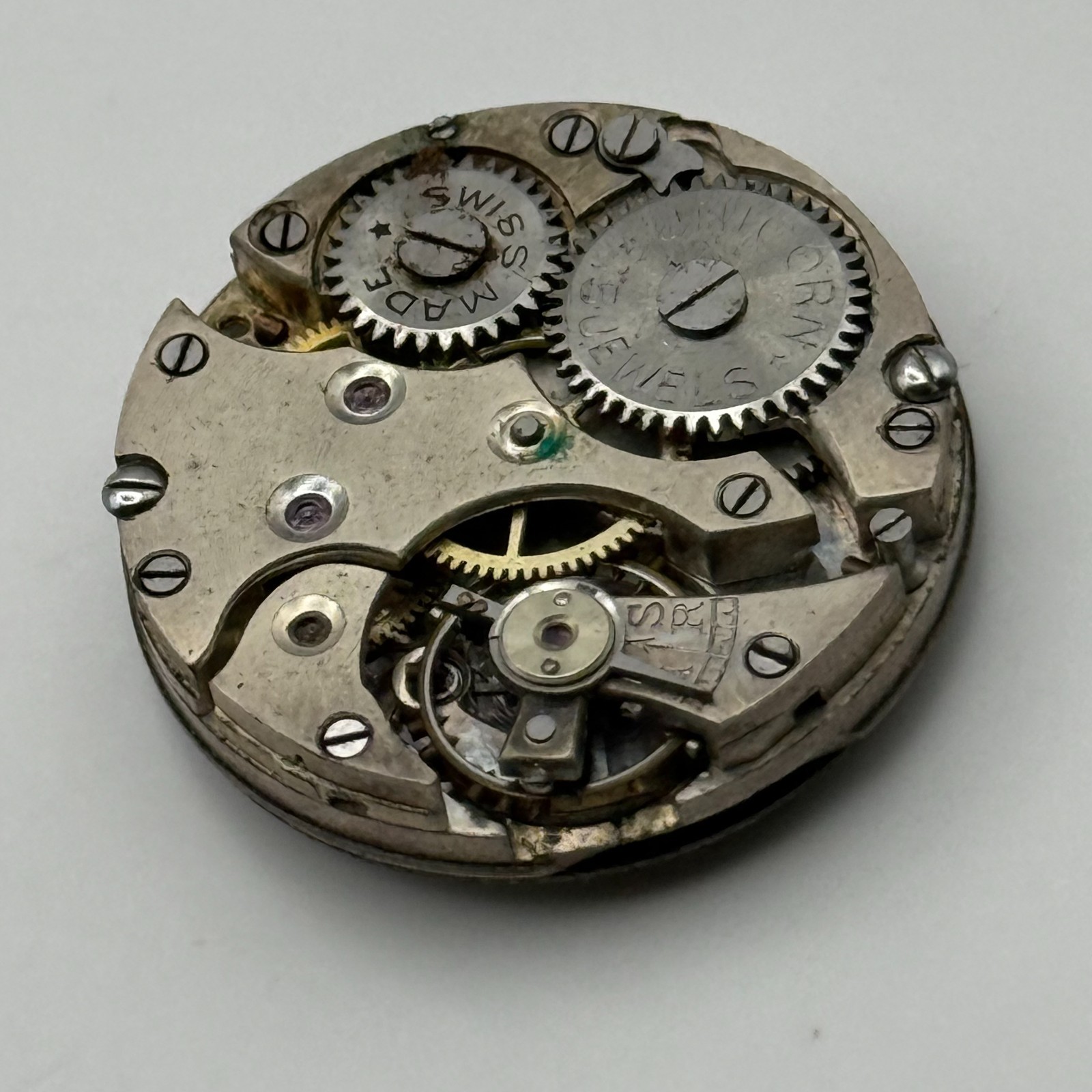 Rolex Unicorn Watch Movement Pidduck Hanley 15 Jewels Swiss Vintage Parts Repair